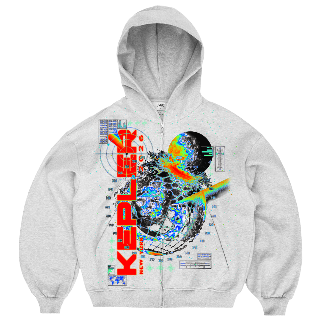 “Thermal Map” Zip Up